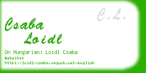 csaba loidl business card